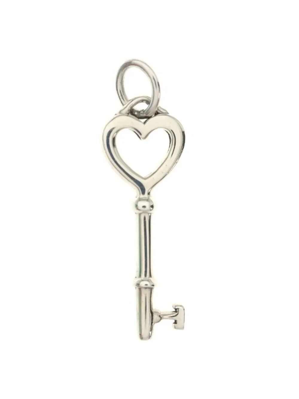 Tiffany & Co Heart Key Pendant Silver